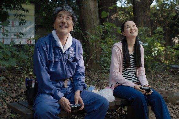 Kenzo creative director Nigo designed blue jumpsuits worn by  The Tokyo Toilet janitors, and featured in the film.