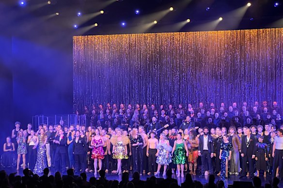 Curtain call at the gala opening of the Glasshouse Theatre. The performance, directed by Daniel Evans, showcased the state’s depth of achievement in the performing arts.