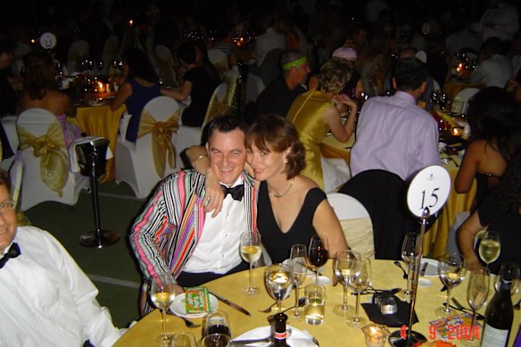 Grant Dooley and wife Kristan at the Australian embassy ball five days before the blast, the first in a run of events that rocked their family.