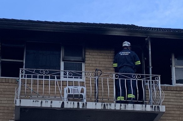 A 20-year-old man was rescued by firefighters from this third-story balcony.