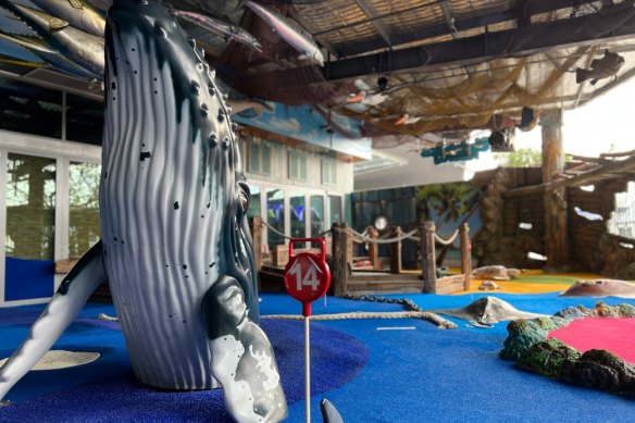 Undersea Putt and Play is decorated with elaborate sea creatures.