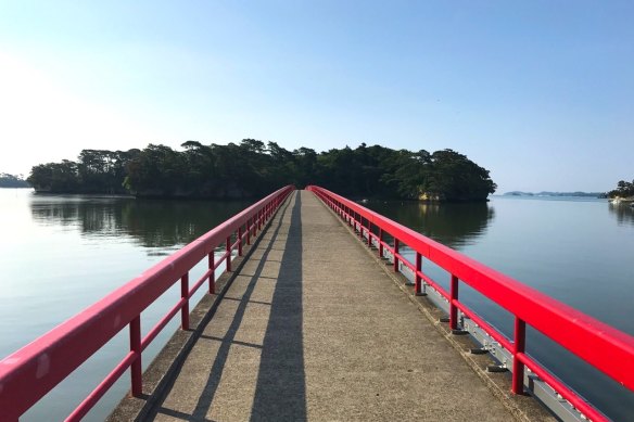 A bridge in Matsushima Bay - “the most beautiful spot in the whole country of Japan.”