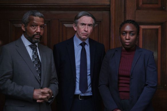 Hugh Quarshie, Steve Coogan and Sharlene Whyte star in Conviction: The Case of Stephen Lawrence.