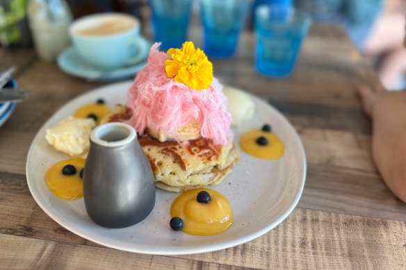 Lady Marmalade Cafe in Stones Corner has won accolades for its blueberry pancakes.