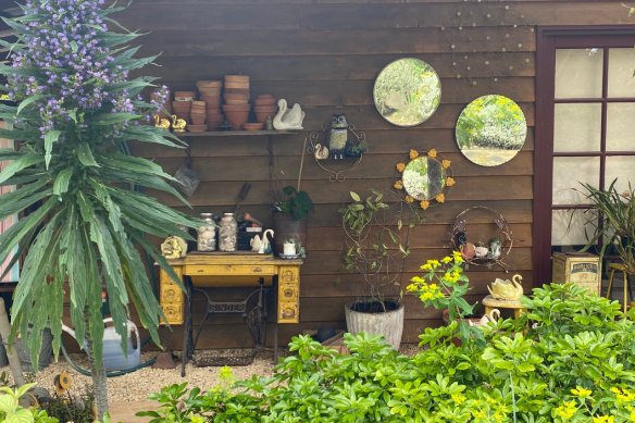 Kylie Blake uses pieces she’s found to fit seamlessly into her garden.