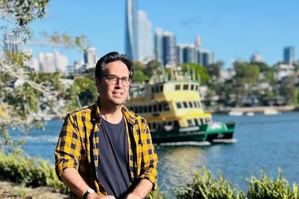 Chris Taylor and one of Balmain’s iconic ferries. 