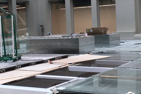 Valmont's construction site in the CBD hours after Wesley's death.