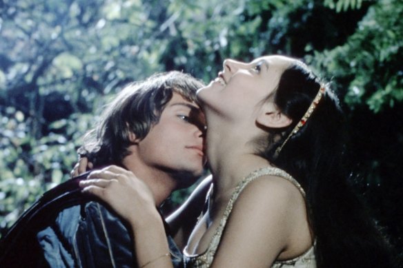 Olivia Hussey and Leonard Whiting in Franco Zeffirelli’s 1968 Romeo and Juliet.