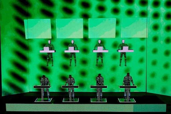 Kraftwerk in their current line-up, on their 2023 world tour.