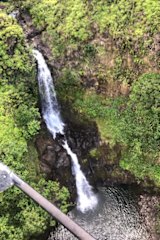 The canyon where rescuers in a helicopter spotted Amanda Eller, 17 days after she went missing in the Makawao Forest Reserve in North Maui