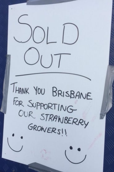 More than 14,000 strawberry sundaes sold out by mid-afternoon on Wednseday.