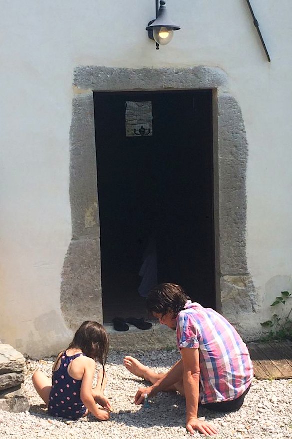 Dad and daughter in Kotli, Croatia.
