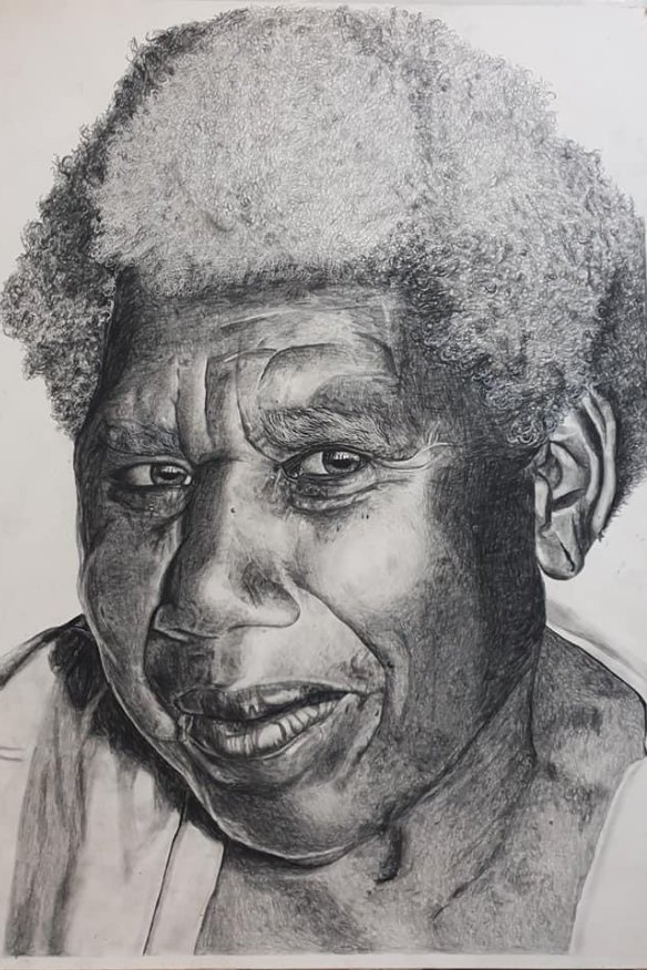 Dylan Mooney's portrait of his great-great-grandmother, Fanny Togo, who was a domestic servant in Sydney.