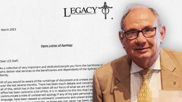 Sydney Legacy president, accused of harassment, ‘stands aside’ from post