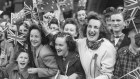 Melbourne crowds on VP Day, August 15, 1945:.