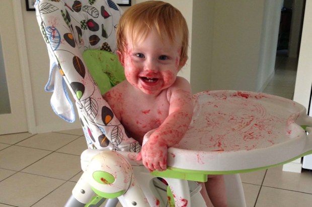 Cheeky Archie as a baby.