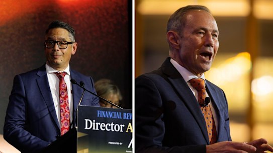 Former WA treasurer Ben Wyatt and current premier Roger Cook.