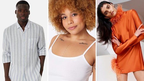 Composite image showing (from left) Industrie, Mighty Good Basics, Wittner, for living wage story. October 17, 2022