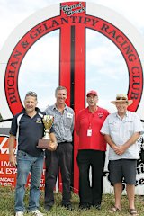 Dunkley (second from right) is hoping for wet weather in March, should Jungle Edge make it to the race.