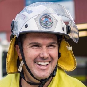 Chris Unstead in his firefighting uniform. 
