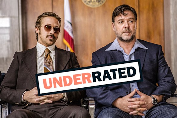 Ryan Gosling and Russell Crowe in The Nice Guys, a guaranteed fun time.