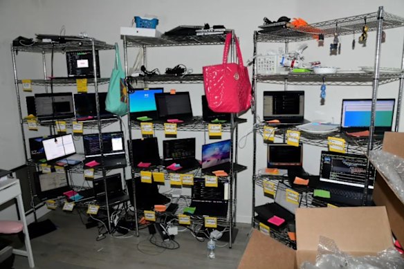 Some of the laptops sent to and operated by Chapman.