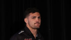 Nathan Cleary of the Panthers attends the 2022 NRL Grand Final media conference.