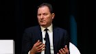 Origin Energy CEO Frank Calabria (l), HydroTasmania CEO Rachel Watson, and EnergyAustralia MD Mark Collette at the Clean Energy Summit in Sydney on Wednesday.