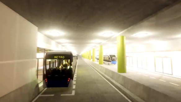 The proposed Brisbane Metro underground station at the Cultural Centre in South Brisbane.