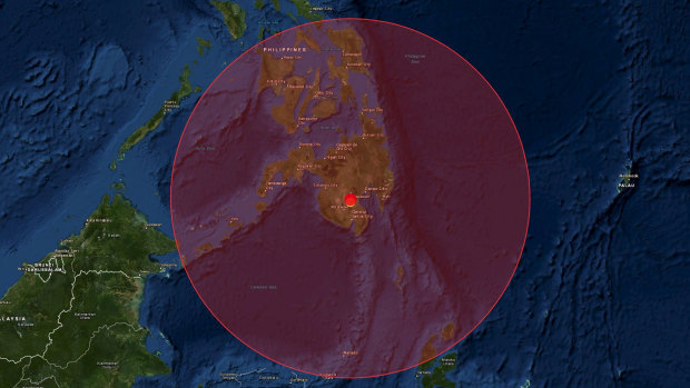 A 6.4 earthquake struck Magsaysay in the Philippines.