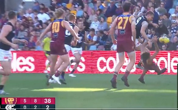 The Patrick Cripps-Callum Ah Chee incident.