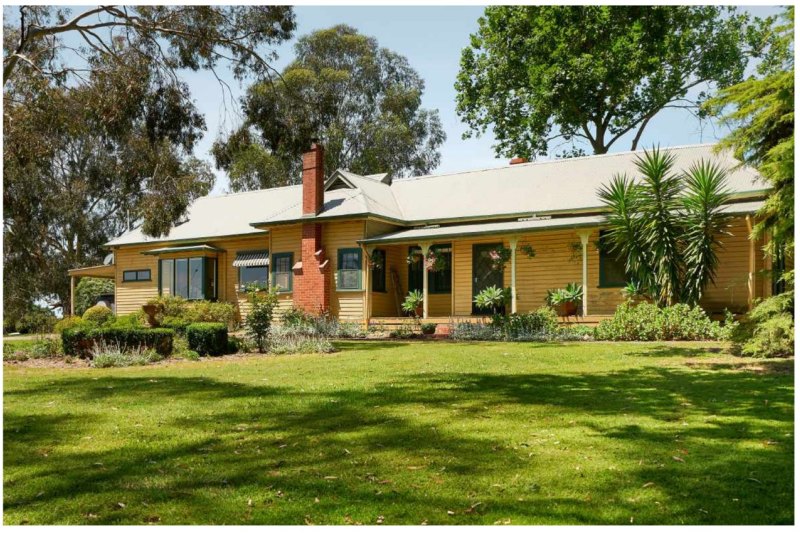 The farmland property has an original five-bedroom house.