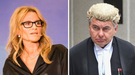 Journalist Janet Albrechtsen and Walter Sofronoff, KC.