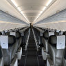 The aircraft cabin.