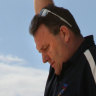 Erik De Haart pays his respects at the Bali bombing memorial in Coogee in 2008.