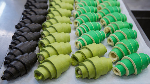 Agathe Patisserie uses ingredients such as matcha, pandan, coffee and raspberry in its croissants.