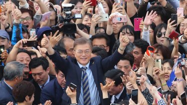 South Korean President Moon Jae-in is restricted to a single five-year term.
