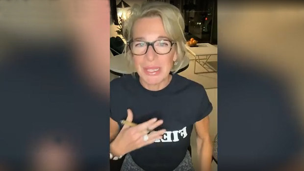 Katie Hopkins mocks the hotel quarantine safety rules upon her arrival in Australia.