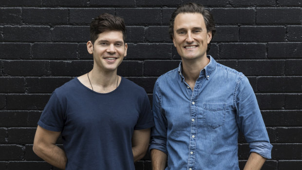 Qwilr founders Mark Tanner (right) and Dylan Baskind are still focused on overseas markets. 