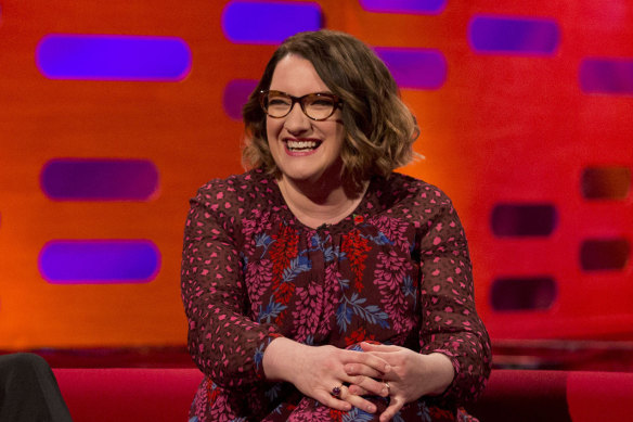 Sarah Millican during filming of the Graham Norton Show in London.