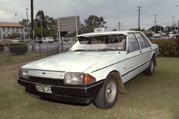The taxi driven by Bryan Hodgkinson on the night of his murder.