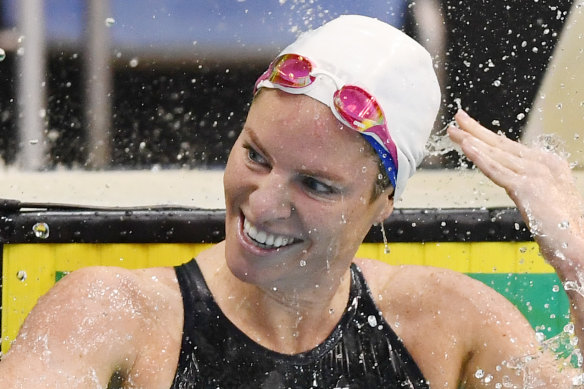 Emily Seebohm celebrates qualifying for her fourth Olympic Games.