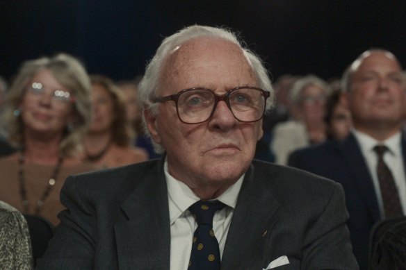 Sir Antony Hopkins plays Nicholas Winton, who as a young man rescued child refugees from Prague during World War II, in One Life. 