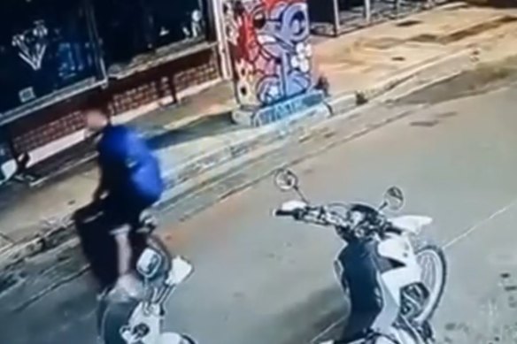 CCTV footage appears to show a man matching Sharif Ahmadzai’s description wheeling a suitcase in Athens.