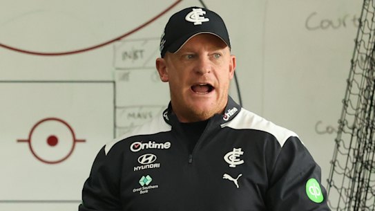 Carlton Blues coach Michael Voss.
