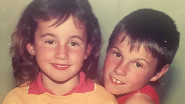 Jessica Maguire with her late brother, Sam, as kids.