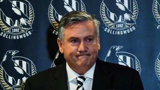 Eddie McGuire resigning as Collingwood president. 