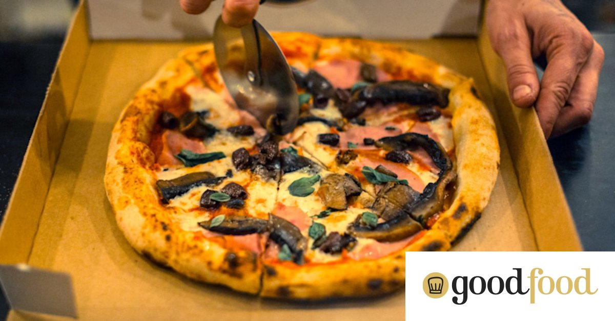 The pizzas are punny at this popular northside spot