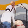 A policeman in Bangalore pulls the plug on Ed Sheeran.