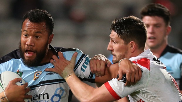 Waiting game: Cronulla's Joseph Paulo is on standby for injured Shark Paul Gallen.